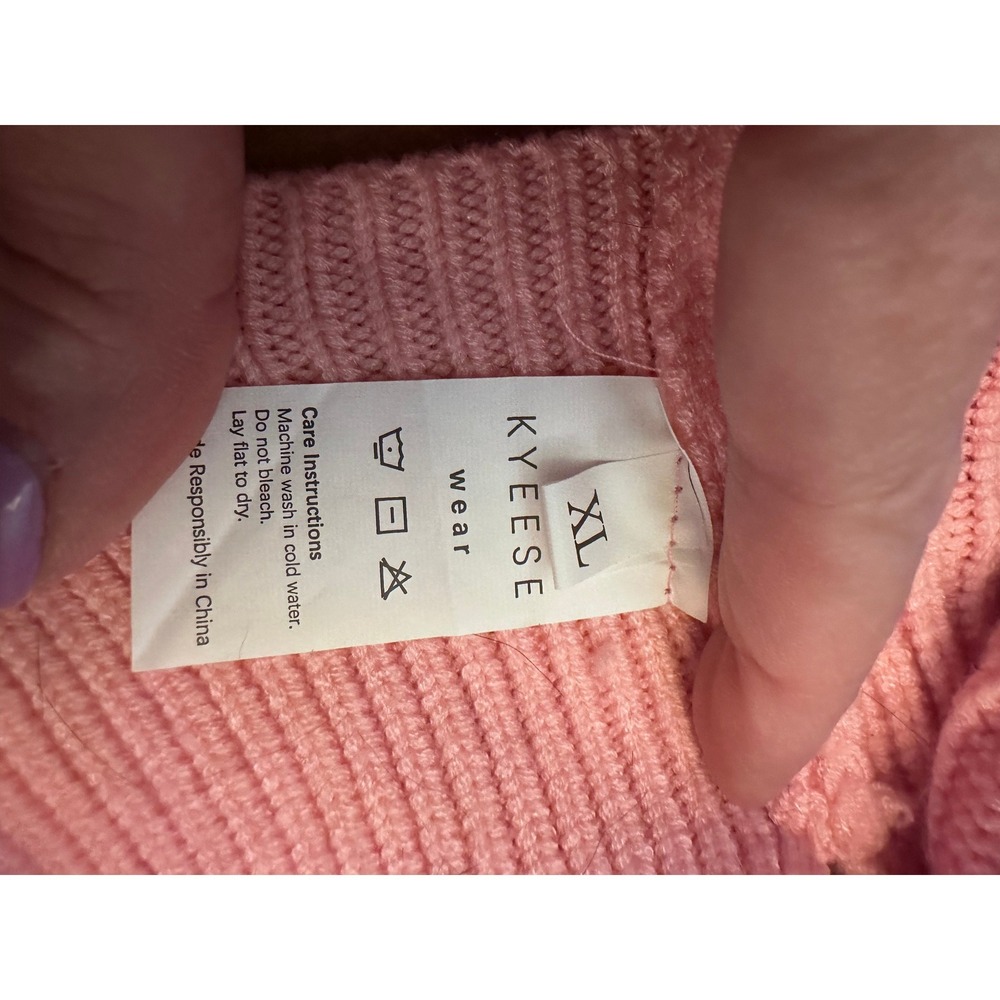 Kyeese‎ Wear Pink Cable Knit Plaid Dog Sweater Dress Rhinestone Heart Bow NWT - Picture 10 of 10